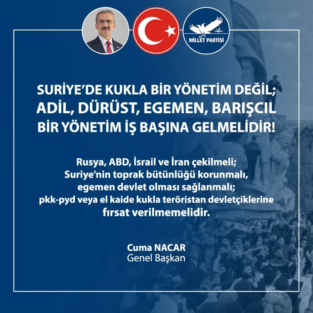 ‘TÜRKİYE TARİHİ MİSYONUNA UYGUN, BARIŞ KURUCU BİR DÜNYA POLİTİKASI İZLEMEK ZORUNDADIR!’ 