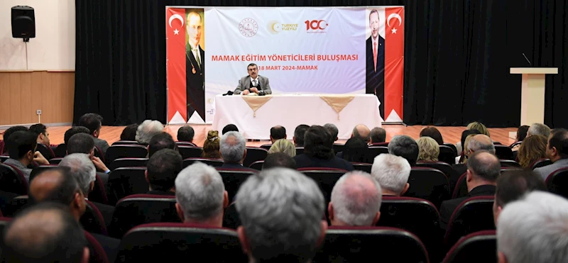 BAKAN TEKİN MAMAK OKUL YÖNETİCİLERİYLE BULUŞTU