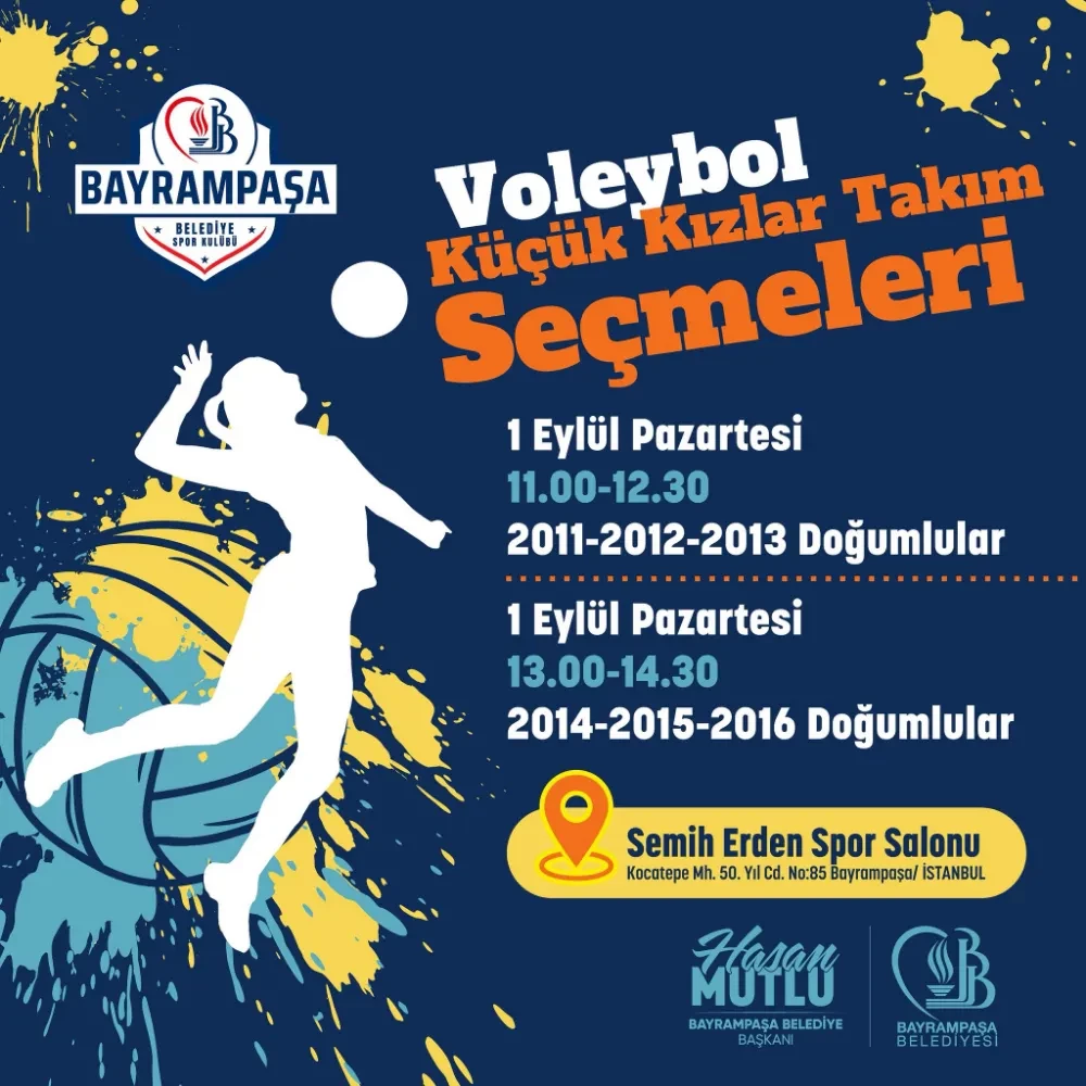 BAYRAMPAŞA “KÜÇÜK KIZLAR” TAKIM SEÇMELERİ BAŞLIYOR